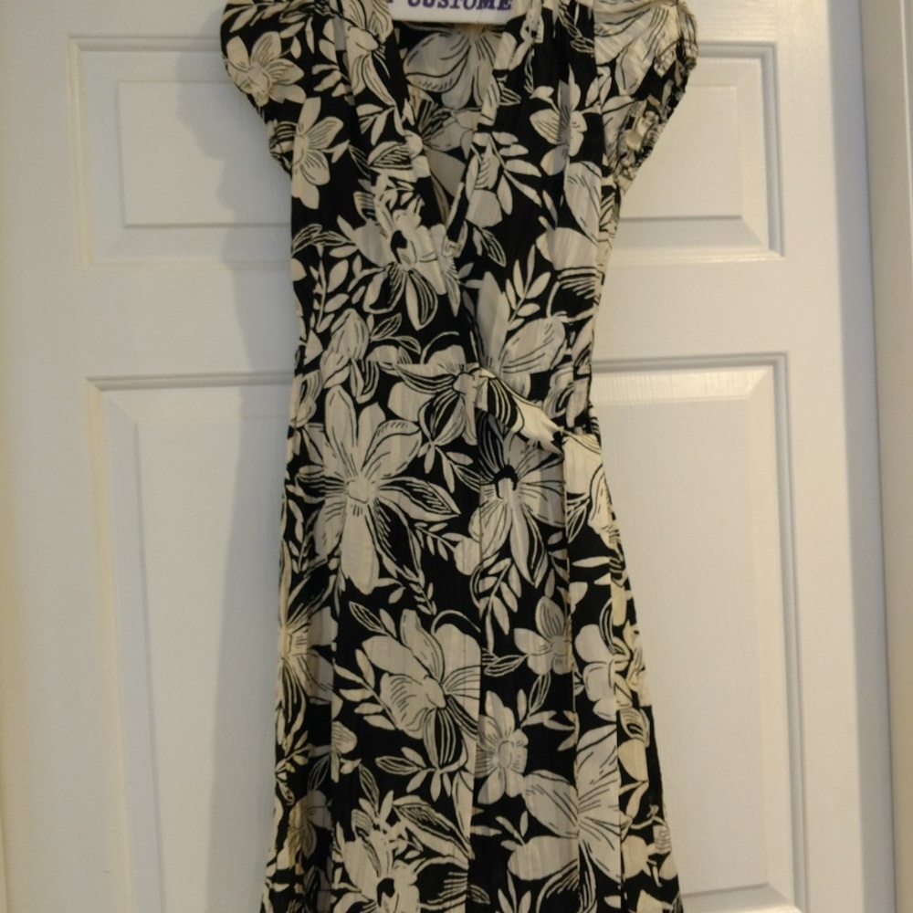 Banana Republic Cap Sleeve Floral Summer Dress, 0P